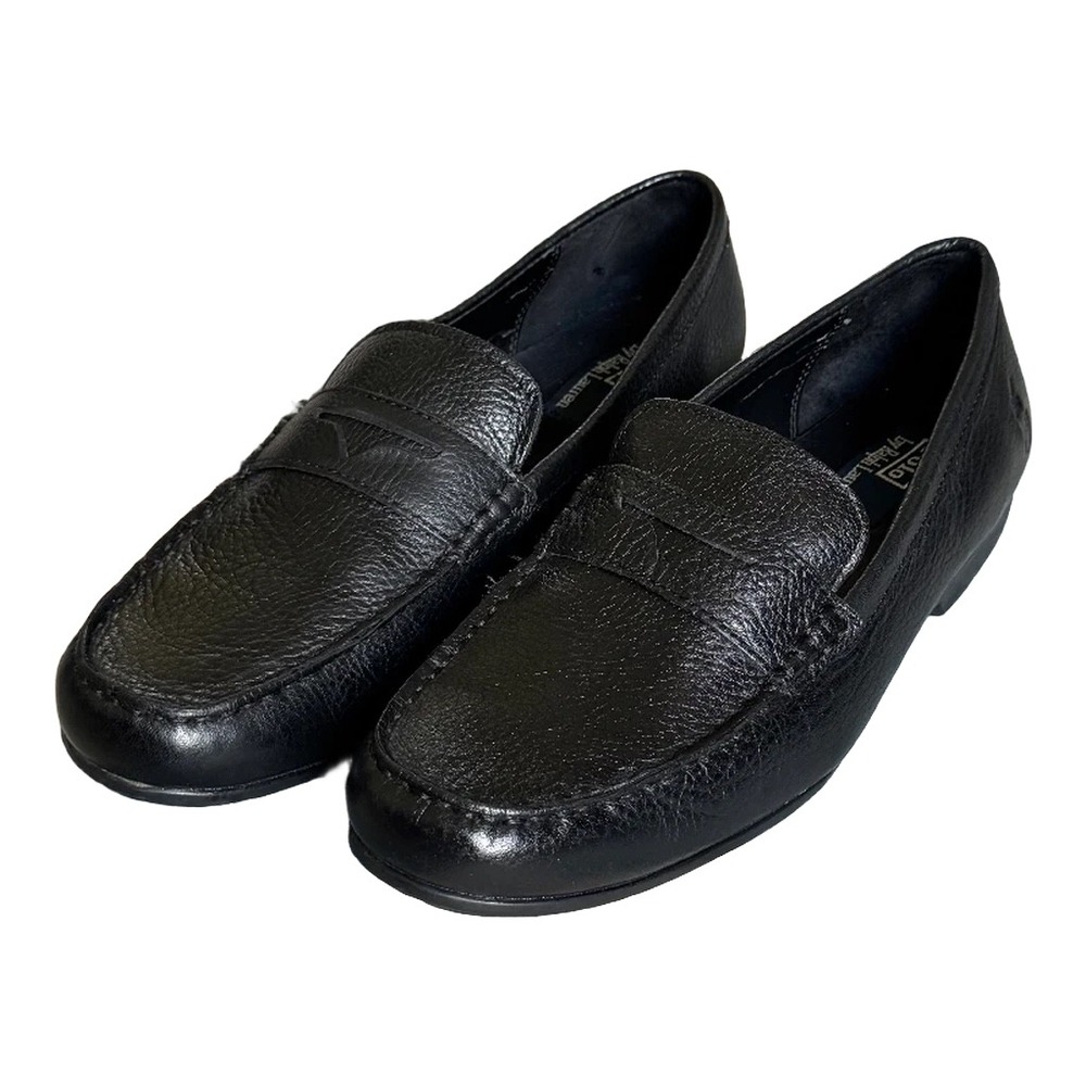 Polo by Ralph Lauren Black Leather Penny Loafers - Slip-On Dress Shoes